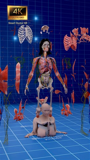 Complete Female Anatomy ✨♀️ 4K . . ### Complete Human Anatomy Human anatomy includes the body's structure, with various systems working together to sustain life. Here’s a brief overview: #### **1. Skeletal System** - **Function**: Provides structure and protects organs. - **Major Bones**: Skull, spine, ribs, pelvis, limbs. #### **2. Muscular System** - **Function**: Facilitates movement and maintains posture. - **Types of Muscles**: - **Skeletal**: Voluntary muscles. - **Smooth**: Involuntary mu