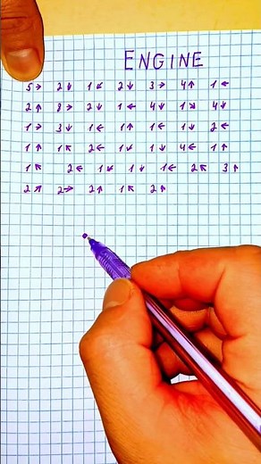 Draw a POWERFUL ENGINE with the Number Code! ⚙️ | Accurate Grid Art Tutorial #drawing