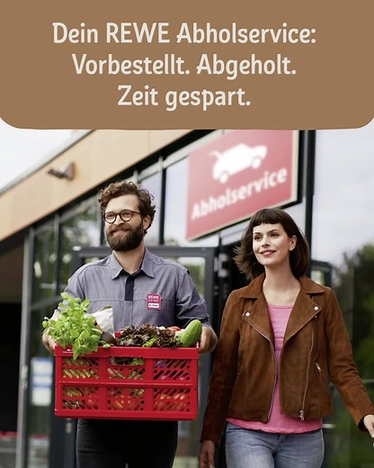 Den REWE Abholservice gibt es auch in deiner Nähe! 📍 Jetzt ohne Mindestbestellwert bestellen und erst bei Abholung zahlen. 😍 | REWE