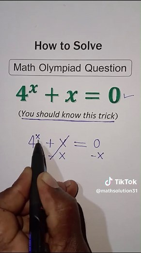 4x x=0 #mathematic #tiktokedu #learnwithtiktok #mathhacks #mathematics