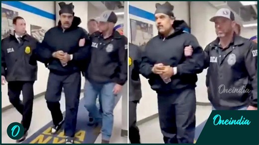 First footage of Maduro handcuffed on US soil; Maduro ‘perp walked’ inside DEA HQ after US capture