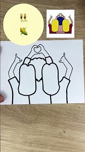 Easy drawings 👯‍♀️🌽