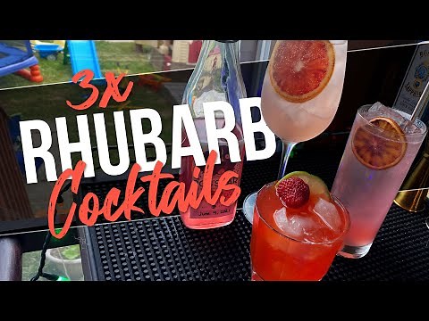 3 RHUBARB COCKTAILS with Homemade Rhubarb Liqueur