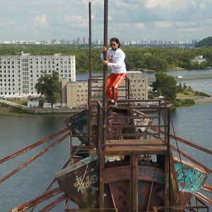One of my favorite things about going to Kyiv is all the bridges I get to climb. I heard they’re shutting down this rusty old bridge they’ve been working on for 20 years…it’s kind of a cool place and a lot of people like to spend time there, maybe they could make it into a park? Park L’єto has a nice ring to it 🤣 | Jared Leto