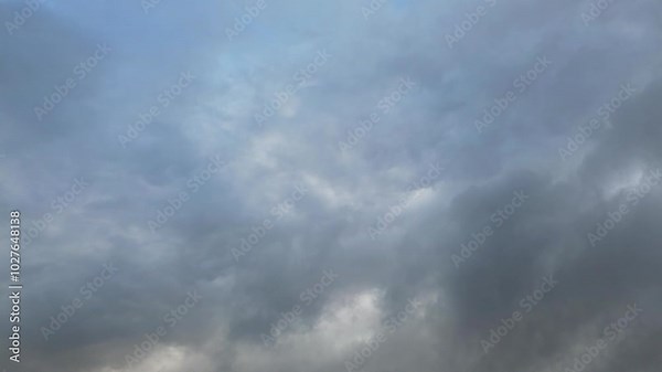 High Angle Time Lapse Footage of Beautiful Fast Moving Dramatical Rain and Unique Clouds and Sky over City of England Great Britain. Footage Was Captured with drone's Camera from High Altitude