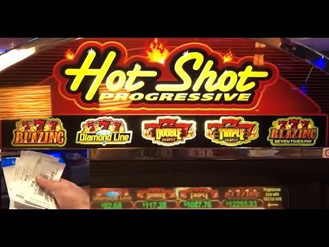 CLASSIC CASINO SLOTS: THE SUNDAY MORNING SCRAGGLE! HOT SHOT PROGRESSIVE SLOT PLAY! BLAZING 7'S