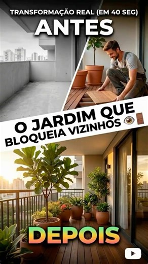 🚫 ADEUS BASTIDORES! Como Barramos a Vista dos Vizinhos com Paisagismo na Varanda. 🌿
