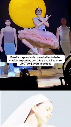 Rosalia surprises again by dancing classical ballet, on pointe, with a tutu and ballet slippers o...