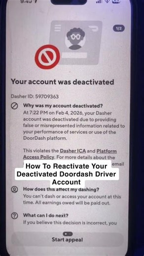 How To Reactivate Your Deactivated Doordash Driver Account #reactivation #deactivation