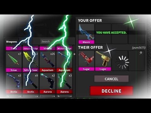 Trading Montage #161!! (Murder mystery 2 roblox!)