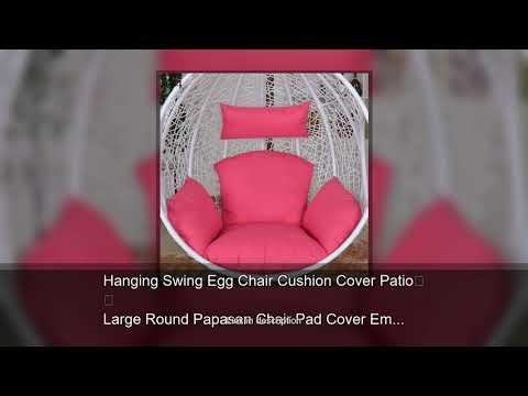 Hanging Swing Egg Chair Cushion Cover Patio Large Round Papasan Chair Pad Cover Empty (No Filli