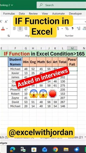if function #excel #exceltips #vlookup #exceltricks #microsoft #shorts #short #shots #excelshorts