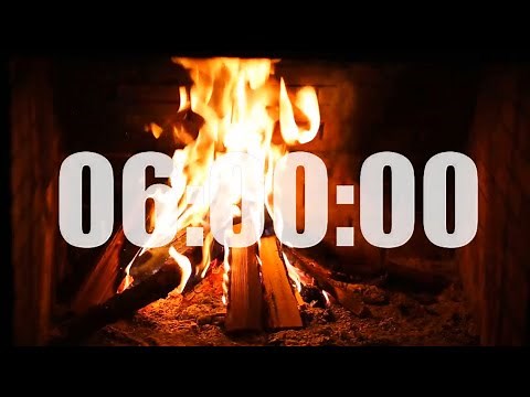 Fireplace with Sounds - 6 Hours Timer Countdown with 10 seconds alarm