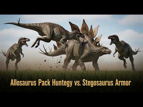 Stegosaurus vs. Allosaurus pack: Decoding the defensive formations of the plated giant