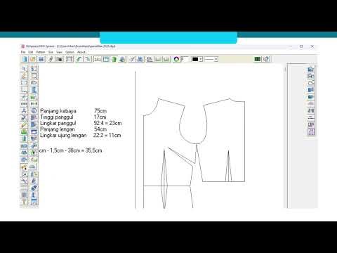 Video Tutorial Pembuatan Pola Kebaya Kartini menggunakan RP-dgs