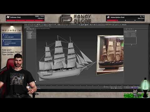 3 Masted Ship / Barque - 3D Modeling in 3DS Max & Substance Painter
