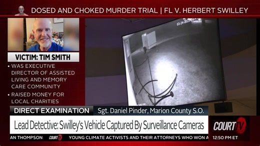 Lead detective, Sgt. Daniel Pinder, breaks down surveillance video footage and phone date of Herbert Swilley. #CourtTV What do YOU think? ⚖️ https://trib.al/rpTyHn3 | COURT TV