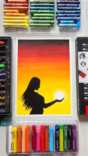 Easy oil pastel drawing for beginners