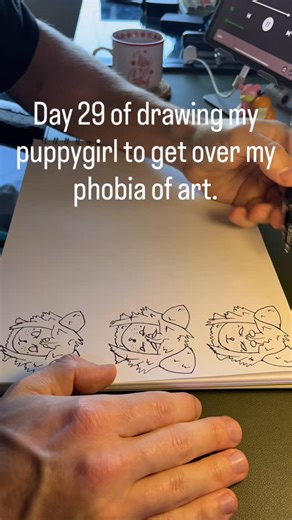 Jack? on Instagram: "I am personally now seeing improvement in my art. So it is a celebratory day. Really excited to get the three 1000 follower giveaway designs finished up so that you all can get stoked. #fyp #puppygirl #art #drawing #reel #pokemon #bugattiididntforgetaboutyou #vaporeonisthegoat"