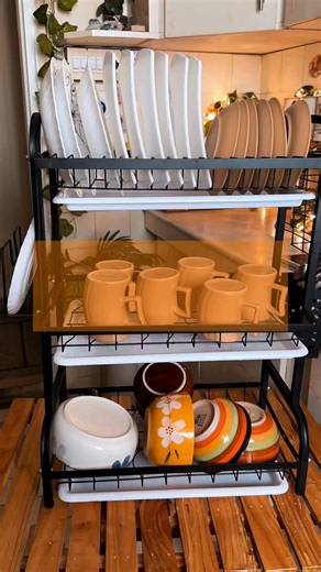 3 Layer Multi-Tiered Dish Storage Rack Keep your kitchen neat and organized with this durable 3-layer storage rack – perfect for plates, bowls, and utensils. 🍽️✨ #DishStorageRack #KitchenOrganizer #MultiTierRack #SpaceSaver #homeessentials | Idealancy