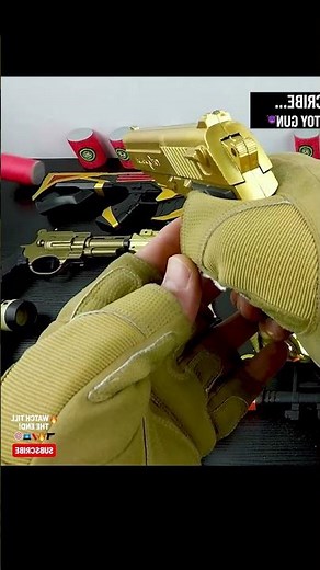 GOLDEN BEAD BLASTER PISTOL! Plastic Pellet Shooter in Action | Toy Gun ASMR