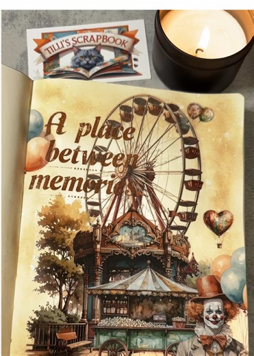 Vintage funfair 🎡🍿 Using the Pet Tapes from the new collection by @Tilli's Scrapbook which is available by now! You can use my code PANDA10 to get 10% off your order! | link in bio 🔗 #scrapbooking #asmr #funfair #journaling #pettape