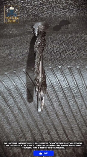 Use a "worm" tire repair tool / Tire Repair Kit #workers #tools #diy