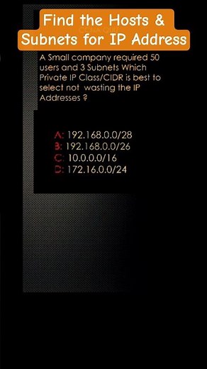 Which IP Class/CIDR Best to select for the Hosts & Subnets ?
