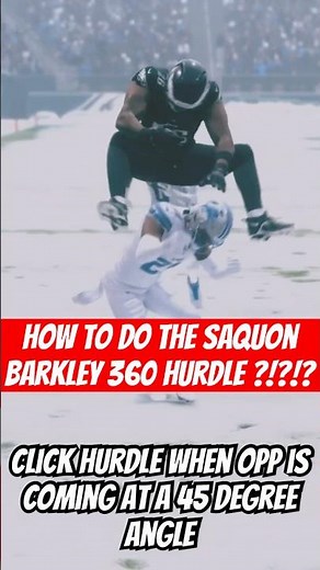 How To Do The Saquon Barkley 360 Spin Hurdle💥🏈 #shorts #howto #saquonbarkley #hurdle #madden #fyp