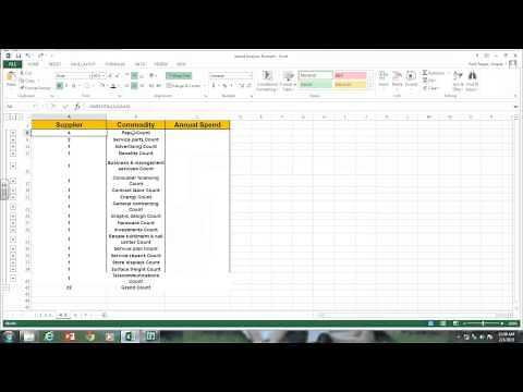 Spend Analysis Example Video Solution