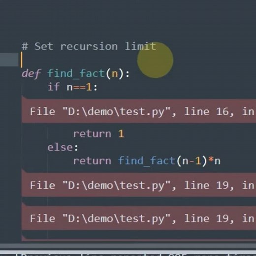 How to Set recursion limit in python