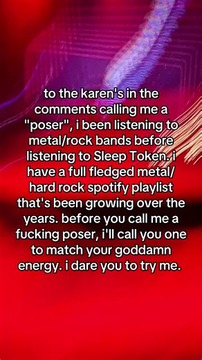 aka, obsessive haters that listen to a single song that makes it their entire personality 🖕🤣 go fuck yourself hoes #fyp #metalheads #sleeptoken