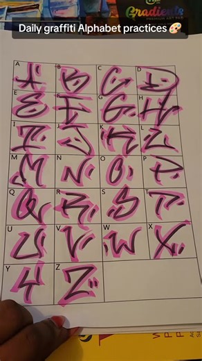 My daily graffiti Alphabet practice for this weekend 🎨 #trini_tiktoks #graffiti #artist #alphabet #sammyjoartstudio