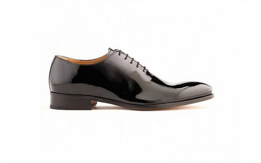 Dress Shoe Wholecut Oxford Plain Toe Black Patent