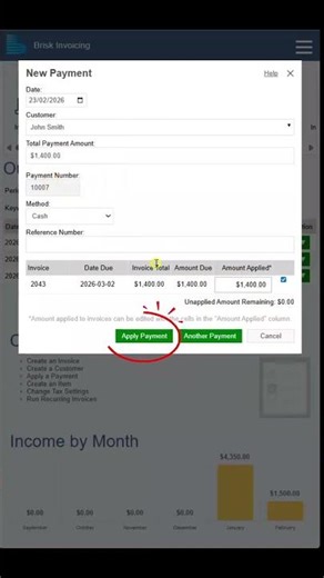 How to Apply and Track Invoice Payments in Brisk Invoicing