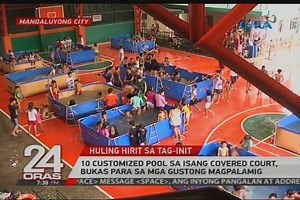 10 customized pool sa isang covered court, bukas para sa mga gustong magpalamig. Narito ang report. | 24 Oras