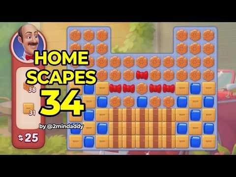 Homescapes Level 34 No Boosters Gameplay