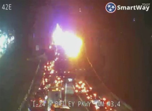 Deadly crash closes I-24 in Nashville, marking 3rd interstate fatality in less than 24 hours