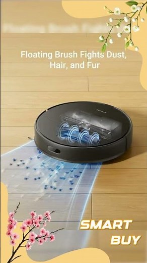 DREAME D9 Max Gen2 Robot Vacuum Cleaner, 6000Pa Vacuum Robot with Mop Function, Movable Brush, Mu...