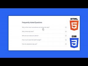 FAQ Accordion Section with HTML & CSS | HTML CSS Tutorial