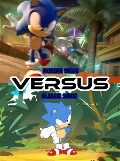 Modern sonic vs classic Sonic