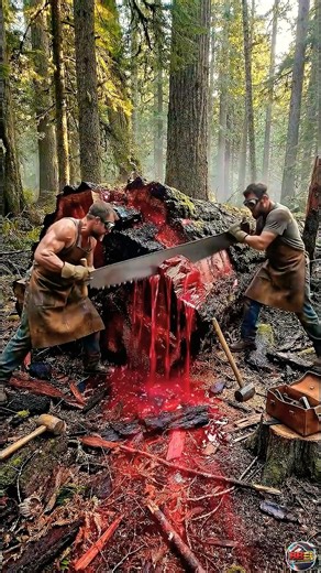 They Cut This Tree… RUBY Started Pouring Out 😱 #diy #timelapse #woodworking #diyproject #woodwork