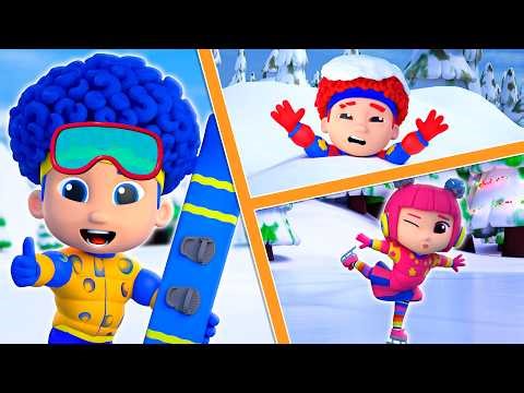 Ski, Skate & Snowboard with DB Heroes | D Billions Kids Songs