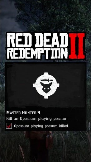 Kill An Opossum Playing Possum | MASTER HUNTER 9 TIPS! #RDR2 #Shorts