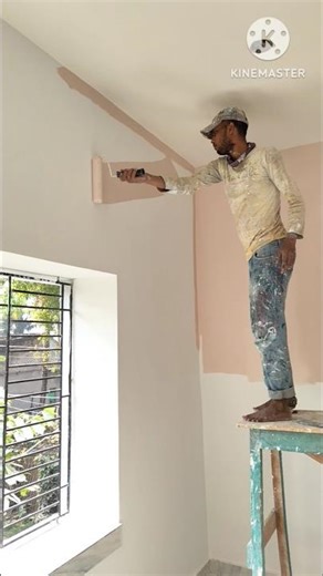 Asian paints Royal shine colour apply for 1st cote wall painting #shorts #viral #painting #trending
