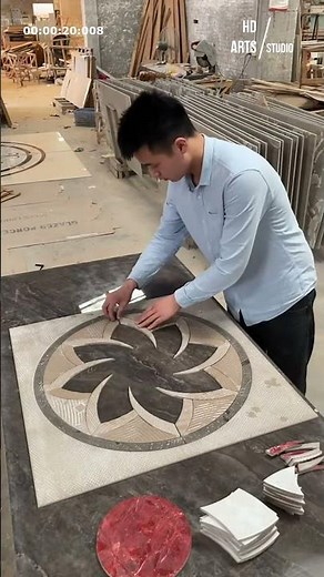 ✨ Stunning Oriental Tile Mural | Master Craftsman’s Art in Action 🎨🔥 #CeramicArt #Shorts