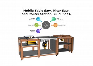 Flip Top Miter Saw Table Build Plans: Foldable Router Workbench (PDF) - Etsy