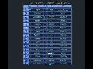 Export autocad table to excel format
