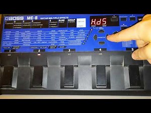 Boss ME-8 tutorial (old pedal but cool) - select effects - basic setting