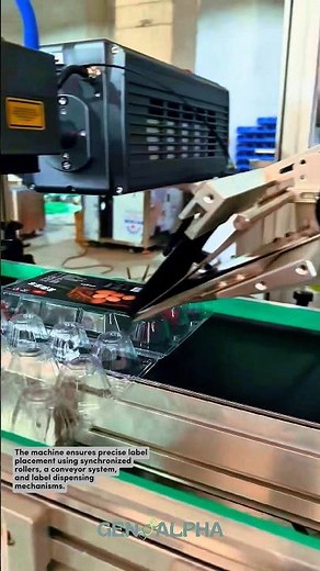 Egg Box Labeling Machine #manufacturing